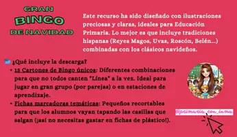 Vista previa - Unidades / Secuencias / Situaciones de Aprendizaje - 🎅🏼🎄🤩Gran BINGO navideño🎁 - @primaria_con_inma - página 2