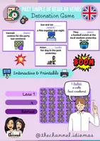 Aperçu - Jeux - PAST SIMPLE OF REGULAR VERBS – Detonation Game - Page de couverture