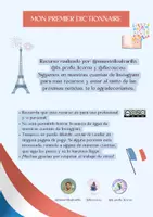 Vista previa - Hojas de trabajo - Mon premier dictionnaire: Palabras parecidas en francés y español @maestrilloalvarillo - página 1