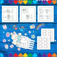 Vorschau - Mal- und Bastelvorlagen - coloring practice your patterns book - Deckblatt