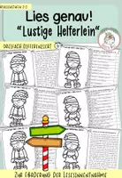 Vorschau - Arbeitsblätter - Lies genau! "Lustige Helferlein" I Kl. 2-3 - Deckblatt