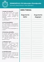 Vorschau - Arbeitsblätter - Denkimpuls #1: 30-Sekunden-Standpunkt - Seite 3