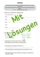 Vorschau - Arbeitsblätter - Arbeitsblätter zu: Vielfache, kgV - Deckblatt