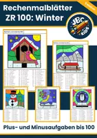 Vorschau - Arbeitsblätter - Rechenmalblätter Rechnen und Malen Plus und Minus im ZR 100: Winter - Deckblatt