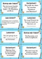 Vorschau - Quiz - Klarinette – 24 Quizkarten | Musik & Instrumentenkunde - Seite 2