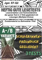 Vorschau - Test - Bahnwärter Thiel: 3x Lesetests kapitelweise - Deckblatt