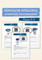 Vorschau - Arbeitsblätter - KI erleben – Interaktive Stationsarbeit Medien & KI | Klasse 8–10 - Deckblatt