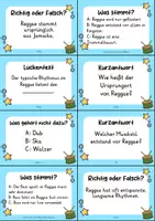 Vorschau - Quiz - Reggae – 24 Quizkarten | Musik & Kulturkunde - Seite 1