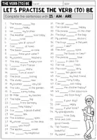 Vista previa - Hojas de trabajo - Let's practise the verb (to) be! (Worksheet) 2-times differentiated - página 3