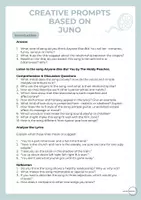 Vorschau - Arbeitsblätter - Creative Prompts Based on the Film Juno - Seite 1
