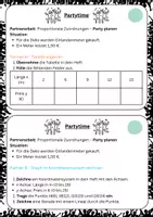 Vorschau - Arbeitsblätter - Partnerarbeit proportionale Zuordnungen Party differenziert - Seite 2