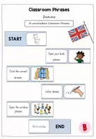 Vorschau - Spiele - Domino Classroom Phrases - Wortschatzspiel Englisch - Deckblatt