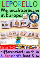 Vorschau - Mal- und Bastelvorlagen - Weihnachten in Europa Klasse 1 und 2 MATERIALPAKET (Weihnachten in anderen Ländern) - Seite 1