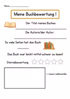 Vorschau - Arbeitsblätter - Buchbewertung! -verschiedene Farben - Seite 3