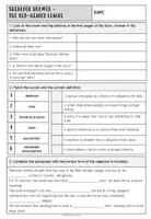 Vorschau - Arbeitsblätter - Sherlock Holmes – The Red-Headed League: Worksheet - Deckblatt