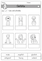 anteprima - Esercizi - Gefühle - Arbeitsblatt Wortschatz differenziert - DaZ DaF Sprachförderung (Esercizi sui vocaboli sulle emozioni) - Pagina 2
