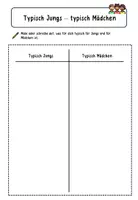 Vorschau - Arbeitsblätter - Typisch Jungs - typisch Mädchen - Seite 1