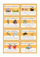 Vorschau - Spiele - Gesprächskarten zum Einstieg für das Conditionnel présent - Seite 1