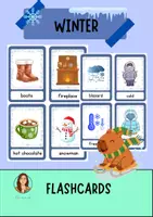 Vista previa - Tarjetas / Manipulativos - WINTER Flashcards - Tarjetas de vocabulario inglés Primaria - Portada