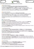 Vorschau - Arbeitsblätter - Staatsformen (Demokratie und Diktatur) - Deckblatt