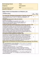 Vorschau - Klassenarbeiten - Klassenarbeit Politische Lyrik - Seite 1