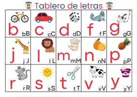 Vista previa - Refuerzo / NEE / Materiales de apoyo - tablero de referentes abc - colores montesori - página 1