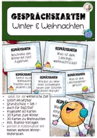 Vorschau - Spiele - Gesprächskarten Winter Weihnachten Deutsch Grundschule Sek I DaZ - Deckblatt