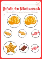 Vorschau - Arbeitsblätter - Nikolaussack befüllen Schneiden und Kleben - Seite 2