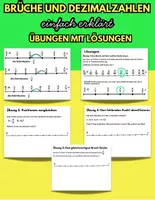 Vorschau - Arbeitsblätter - brüche auf dem zahlenstrahl übungen mit lösung klasse 6 pdf - Deckblatt