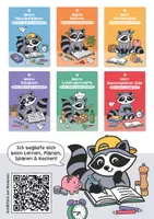 Vorschau - Mal- und Bastelvorlagen - Lesezeichen Ecke – Waschbär schreibt - Seite 2