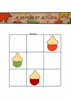 Aperçu - Apprentissages en autonomie - Je repère je place - Page 1