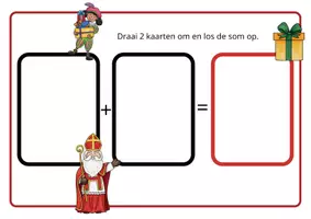 Voorbeeld - UNO optellen en aftrekken thema Sint - Voorblad