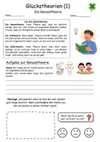 Vorschau - Arbeitsblätter - Glück verstehen: Genuss-, Ziel- und Gütertheorie verstehen - Deckblatt