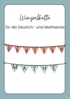 Vorschau - Poster - Wimpelkette - Deutsch- und Matheecke - Deckblatt