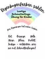 Vorschau - Arbeitsblätter - Regenbogenfarben zählen: Lustige Schmetterlings - Seite 1