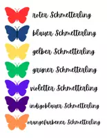 Vorschau - Arbeitsblätter - Regenbogenfarben zählen: Lustige Schmetterlings - Seite 2