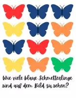 Vorschau - Arbeitsblätter - Regenbogenfarben zählen: Lustige Schmetterlings - Seite 3