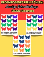 Vorschau - Arbeitsblätter - Regenbogenfarben zählen: Lustige Schmetterlings - Deckblatt
