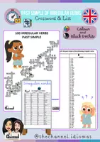 Aperçu - Feuilles d'exercices - PAST SIMPLE OF IRREGULAR VERBS – Crossword & Verb List - Page de couverture
