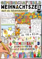 Vorschau - Arbeitsblätter - Winter ☃️🧣 & Weihnachten 🎅🏽 - wachsendes XL Paket + Weihnachtsgrüße - Seite 1