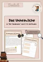 Vorschau - Stundenentwürfe - „Schauerromantik“ - Das Unheimliche in E.T.A. Hoffmann „Der Sandmann“ - Deckblatt