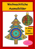 Vorschau - Mal- und Bastelvorlagen - Weihnachten Zentangle-Ausmalbilder, Vorlagen, Muster zum Ausmalen - Fensterbilder - Deckblatt