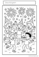 Vorschau - Mal- und Bastelvorlagen - Ausmalbilder zu Silvester: 15 spaßige Bilder fürs neue Jahr #silvesterknaller25 #rabattraketenzusalevester25 - Seite 1