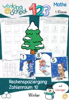 Vorschau - Arbeitsblätter - Rechenspaziergang Winter Klasse 1 | Addition & Subtraktion Zahlenraum 10 - Deckblatt