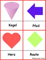 Vorschau - Arbeitsblätter - Formenkarten für Kinder: Lerne die Formen. - Deckblatt