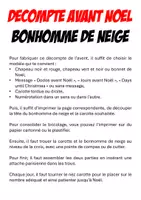 Aperçu - Apprentissages en autonomie - Décompte de l'avent - Bonhommme de neige et son nez Carotte - Page 1