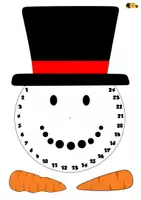 Aperçu - Apprentissages en autonomie - Décompte de l'avent - Bonhommme de neige et son nez Carotte - Page 2