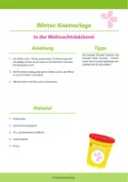 Vorschau - Mal- und Bastelvorlagen - Winter: Knetvorlage - In der Weihnachtsbäckerei - Seite 1