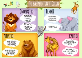Προεπισκόπηση - Φύλλα εργασίας - Οι 4 πτώσεις - Σελίδα 1