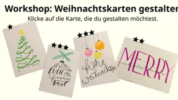 Vorschau - Interaktives Material - Weihnachtskarten – digitaler Workshop - Deckblatt